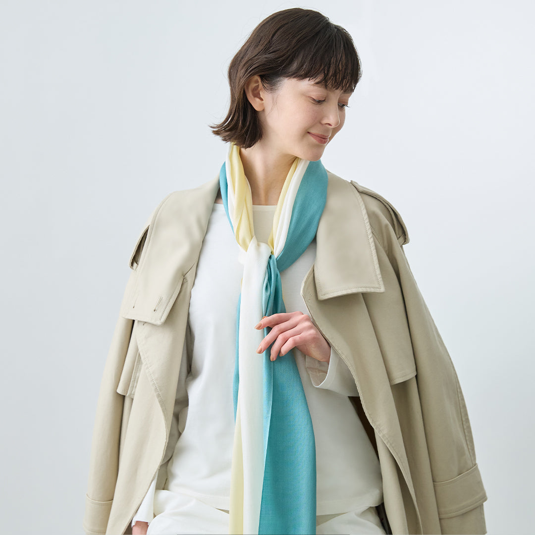 Tricolor Fine Silk Stole