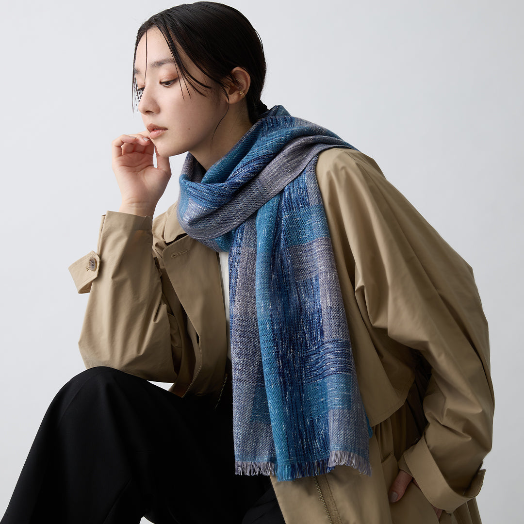 Ikat Block Check Wool Stole – マザーハウス 公式サイト