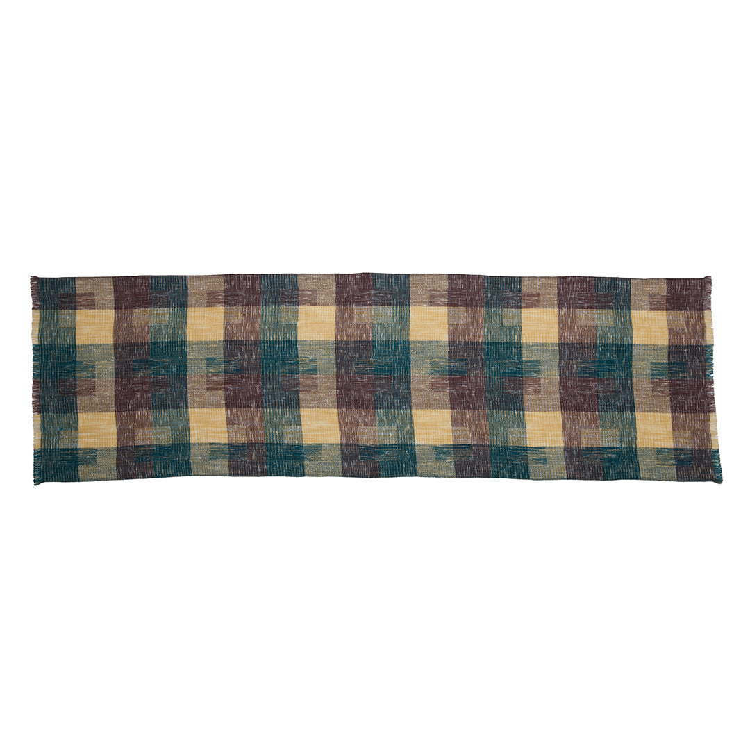 Ikat Block Check Wool Stole