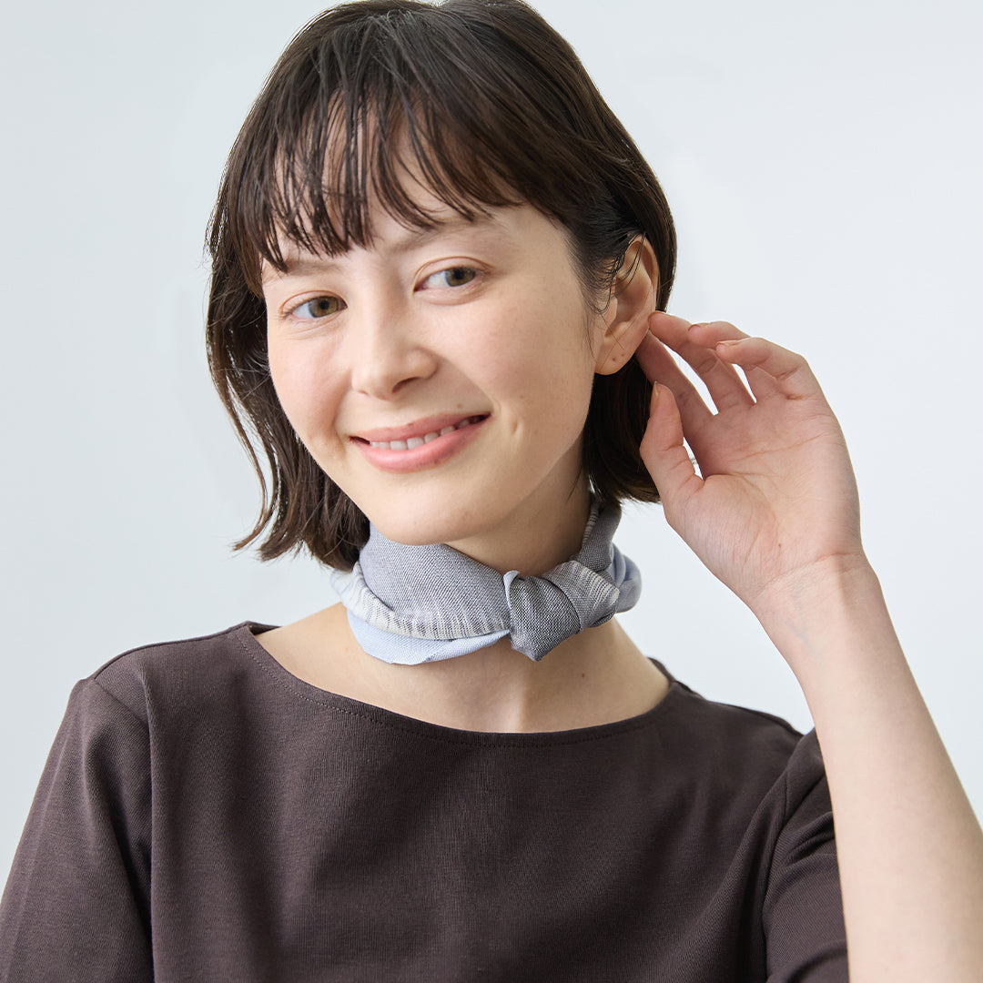 Ikat Bi-color Silk Scarf