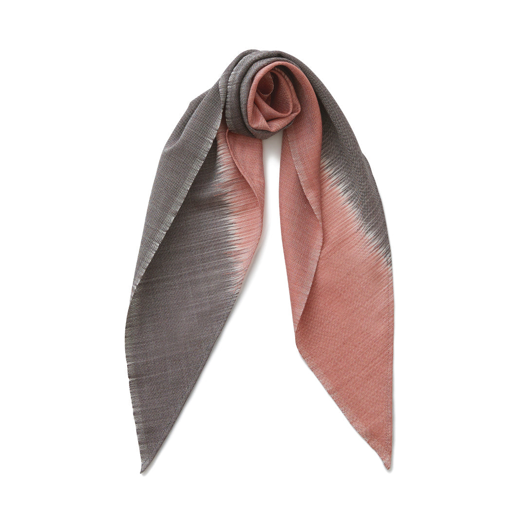 Ikat Bi-color Silk Scarf