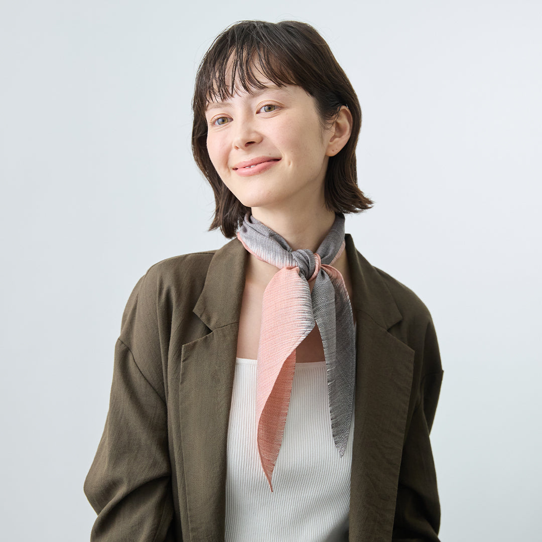 Ikat Bi-color Silk Scarf