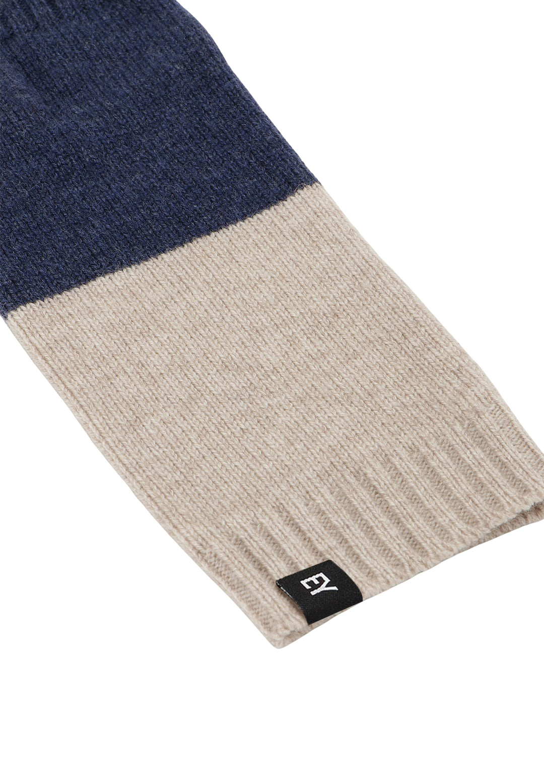 Wool Cashmere Color Block Mitten