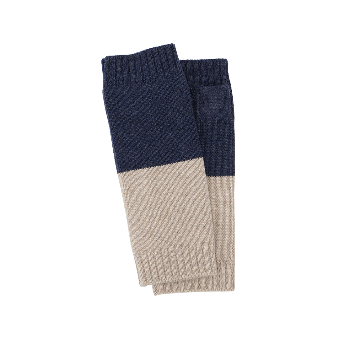 Wool Cashmere Color Block Mitten