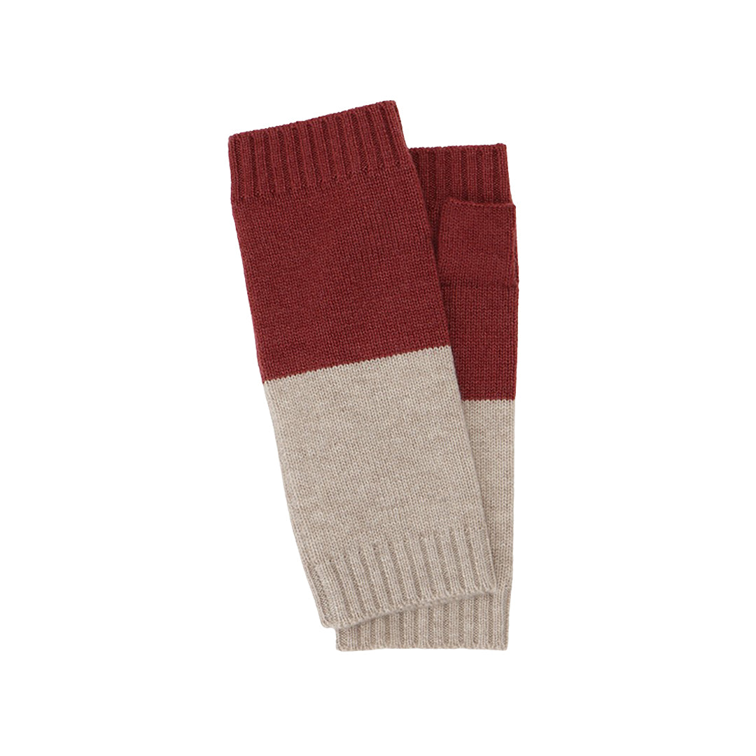 Wool Cashmere Color Block Mitten
