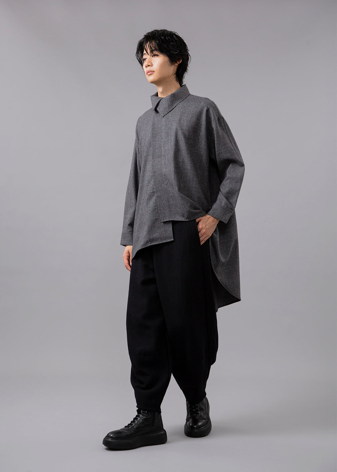 Sculpted Drape Shirt Ornello