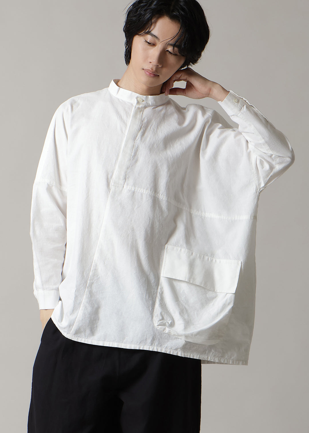 Asymme Patchwork Shirt 100dt khadi