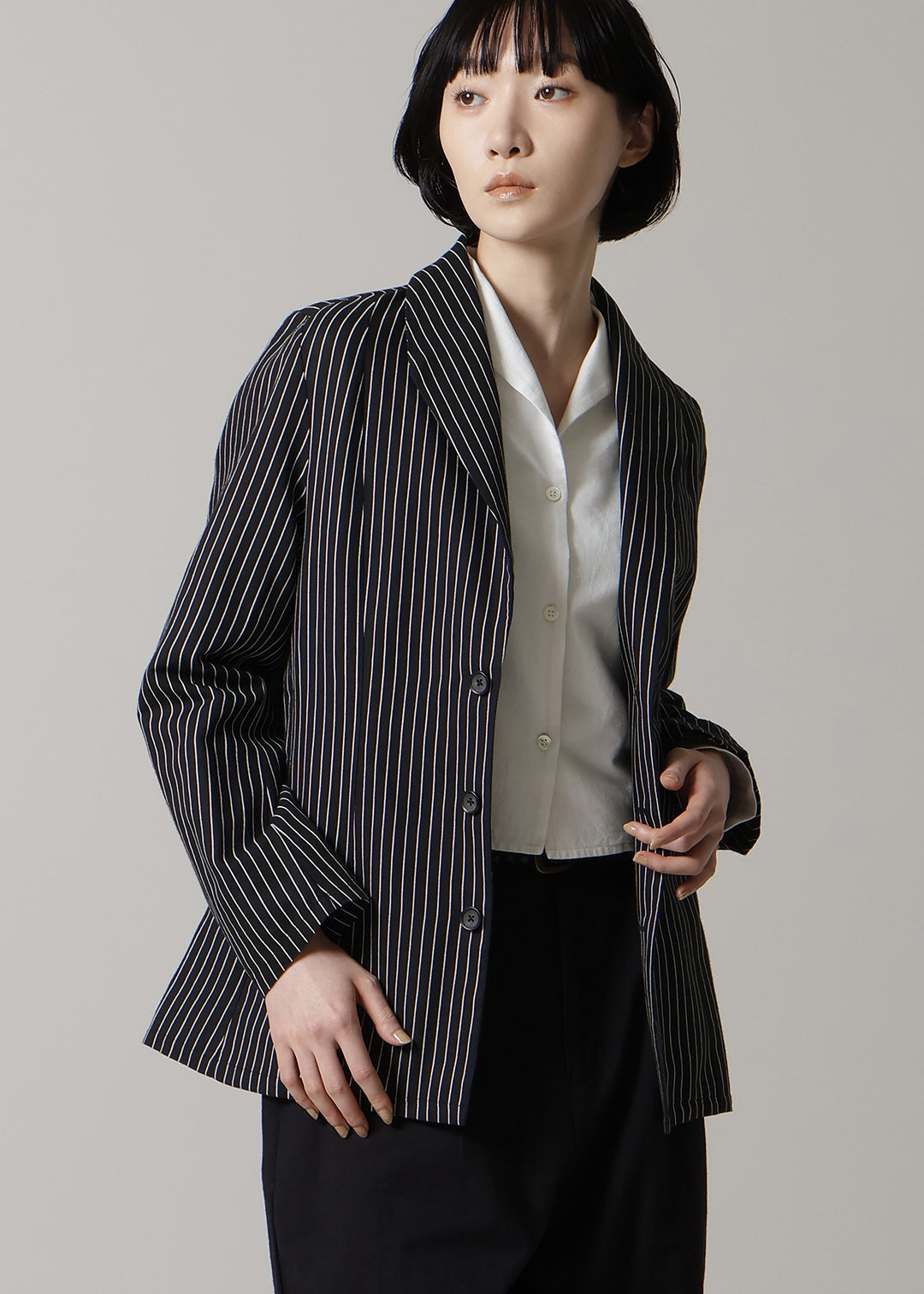 Kaname Slim Jacket L/C stripe