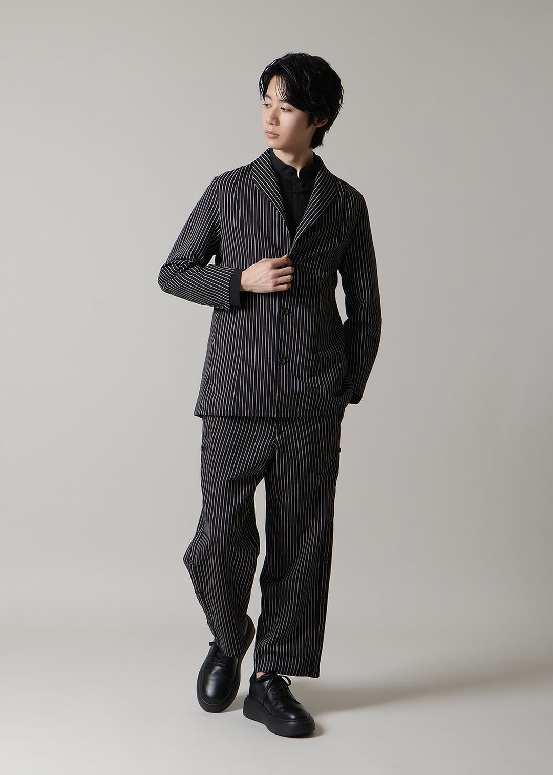 Kaname Slim Jacket L/C stripe