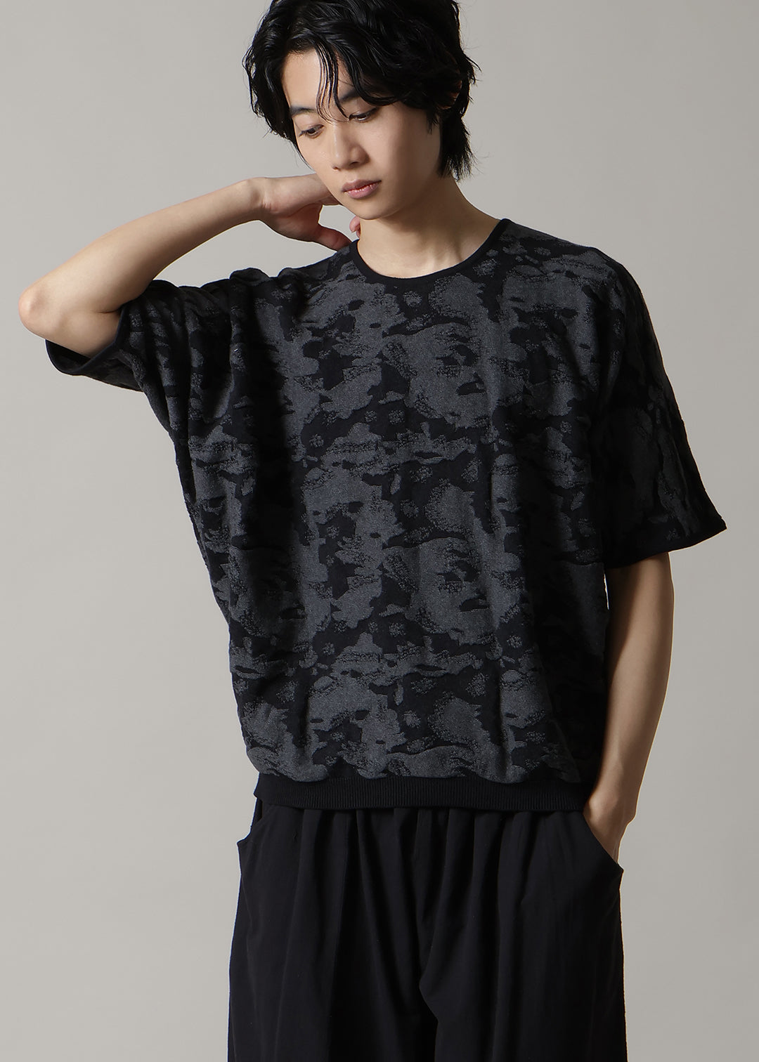 Sculpted Dolman Knit 14gg Cotton