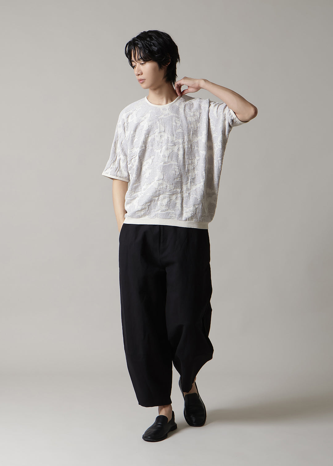 Sculpted Dolman Knit 14gg Cotton