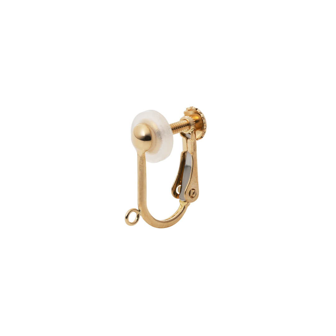 Screw spring earrings parts (K18 gold)