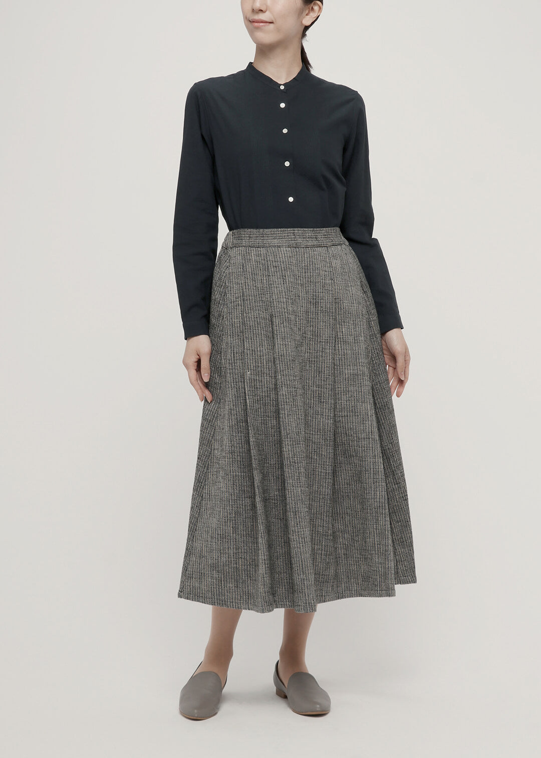 Oxford Khadi Tuck Skirt