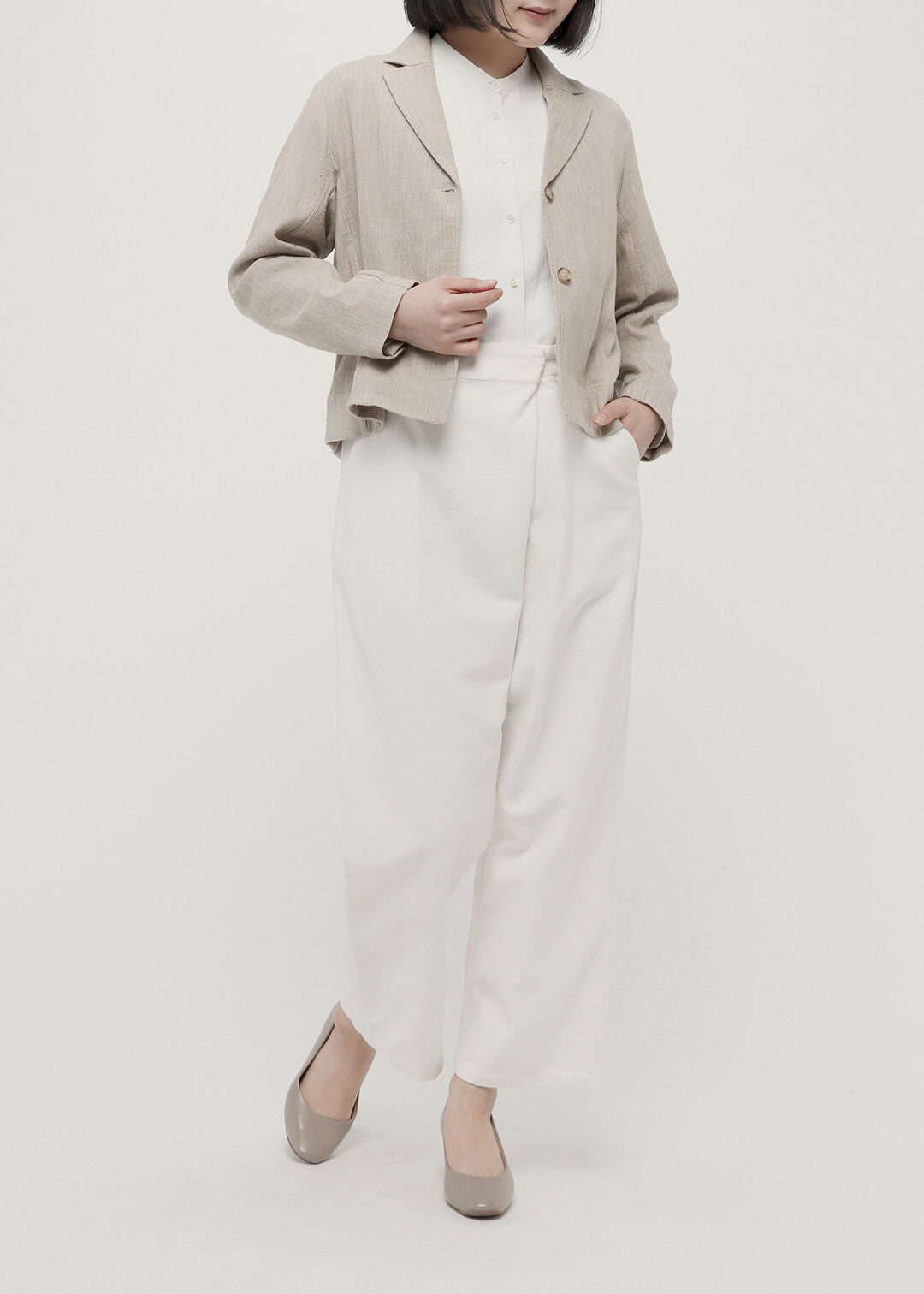 Oxford Khadi Tailored Short Jacket