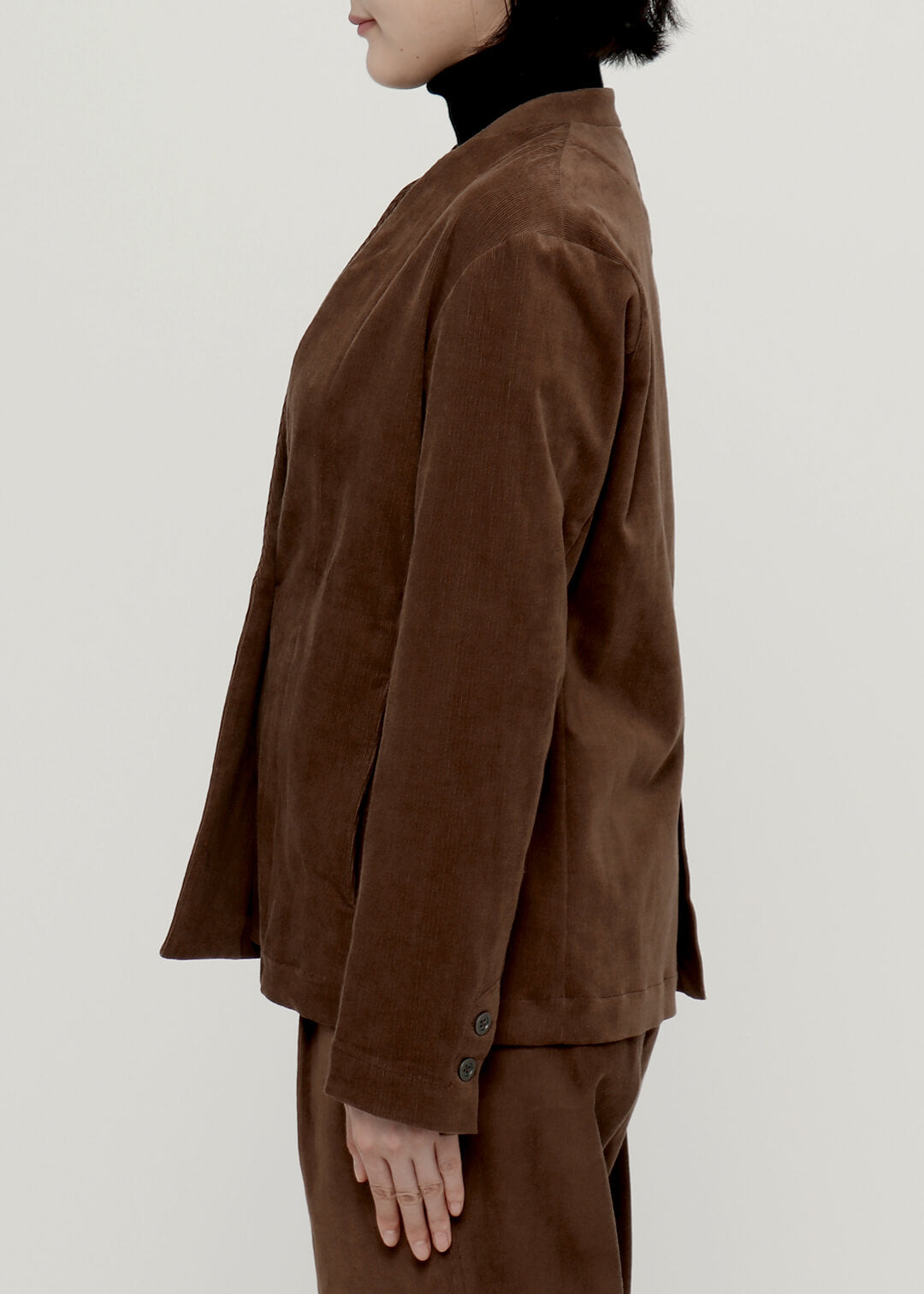 Corduroy No Collar Jacket