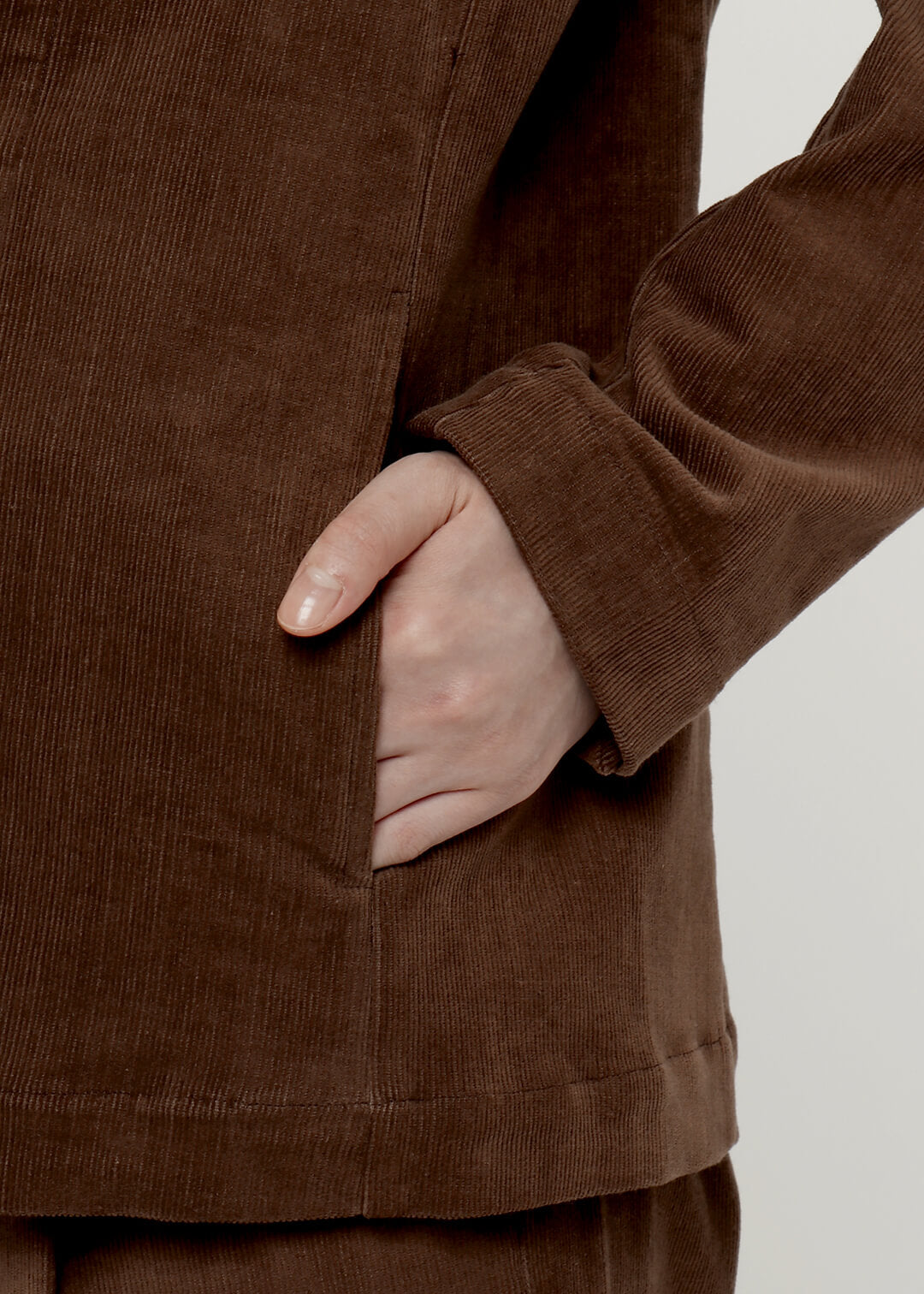 Corduroy No Collar Jacket