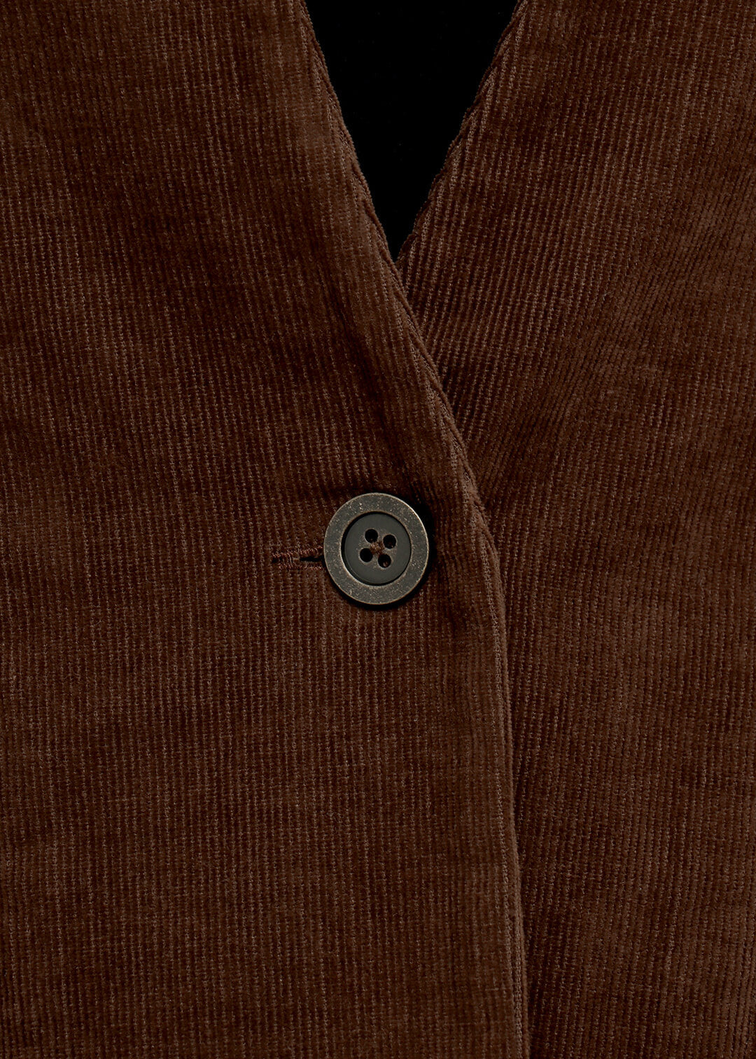 Corduroy No Collar Jacket