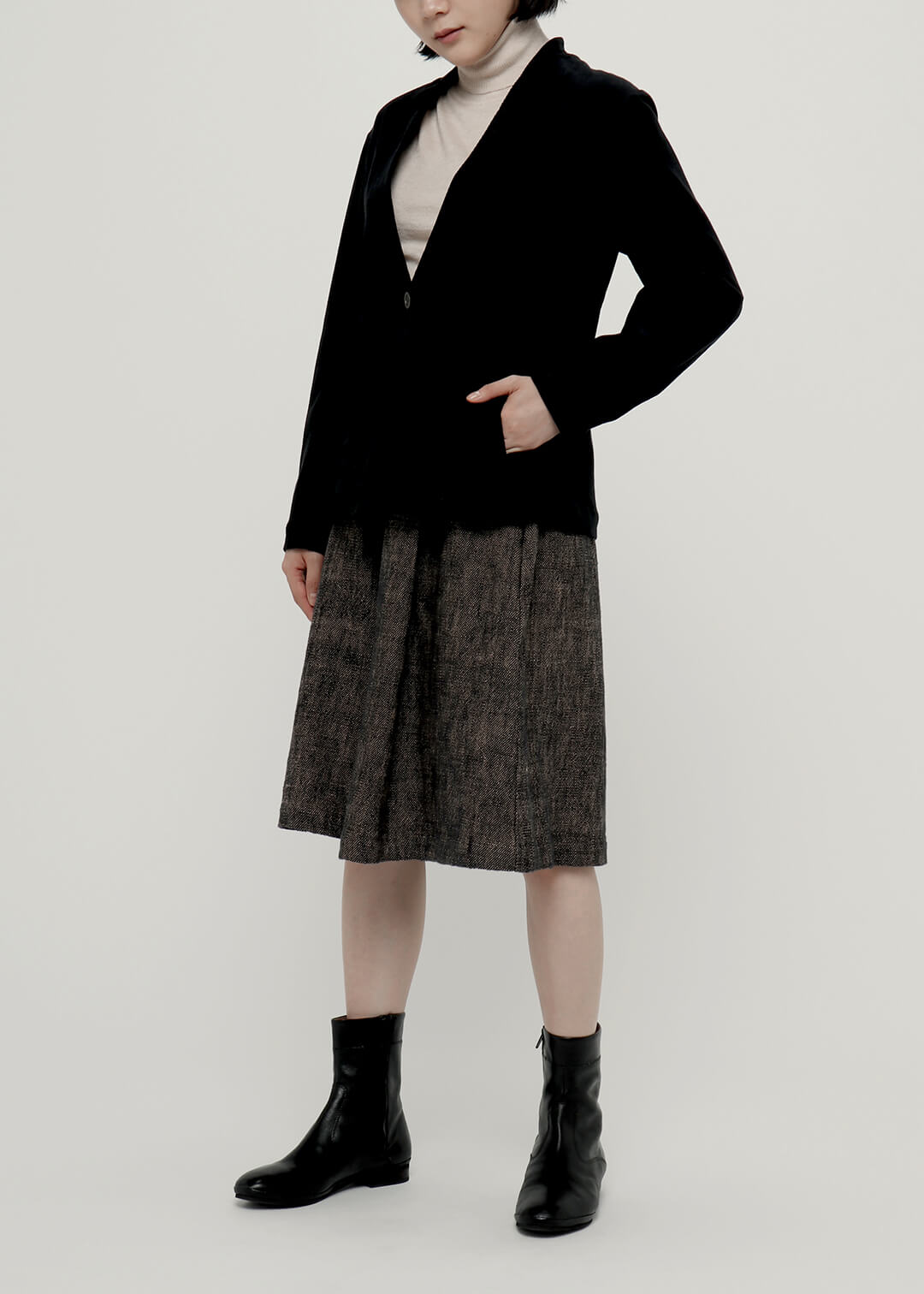 Corduroy No Collar Jacket