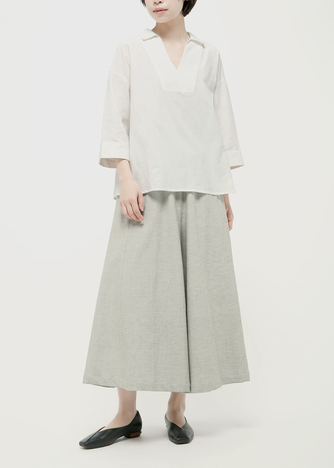 Oxford Khadi Long Gaucho Pants – マザーハウス 公式サイト