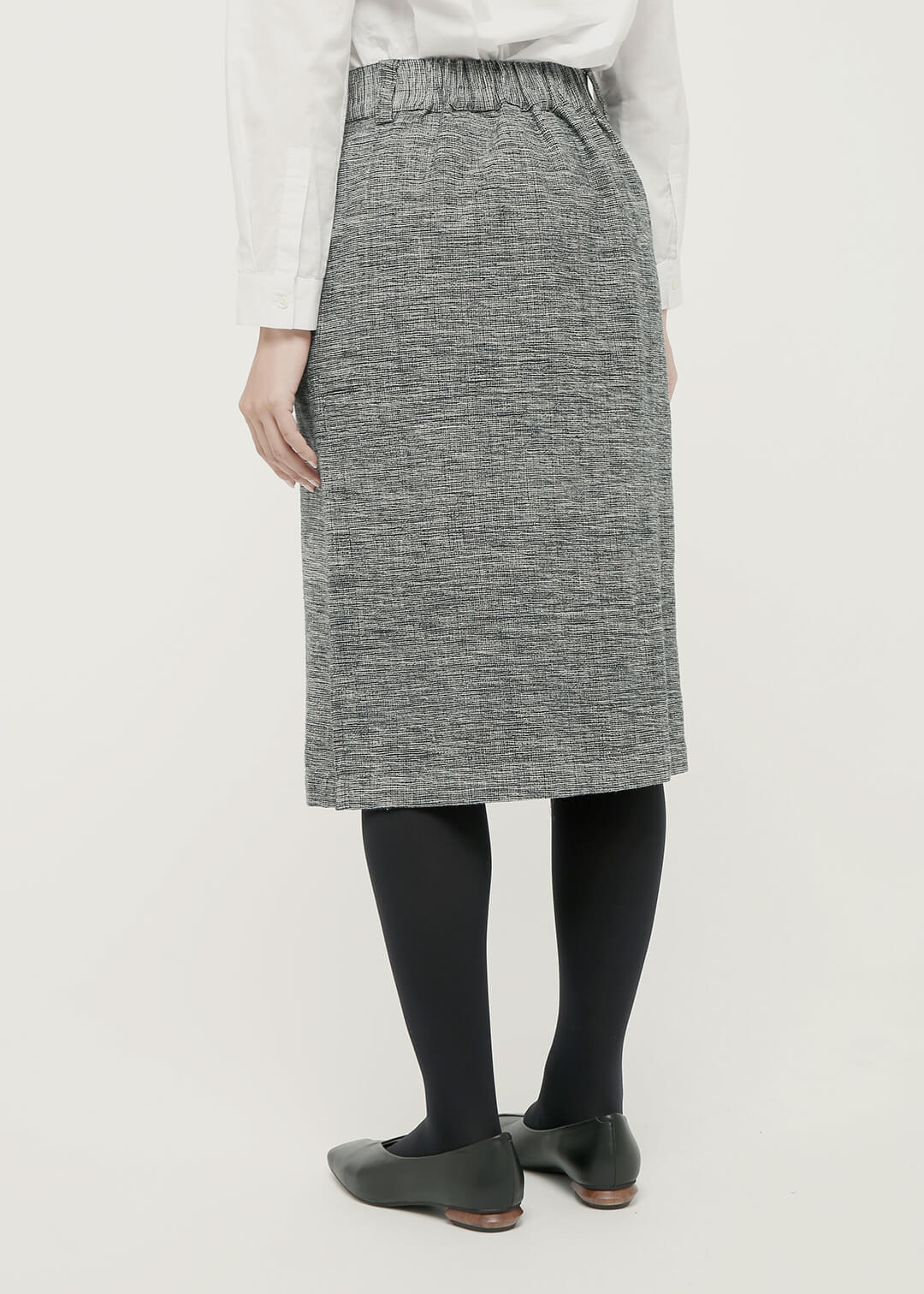 Oxford Khadi Side Slit Skirt