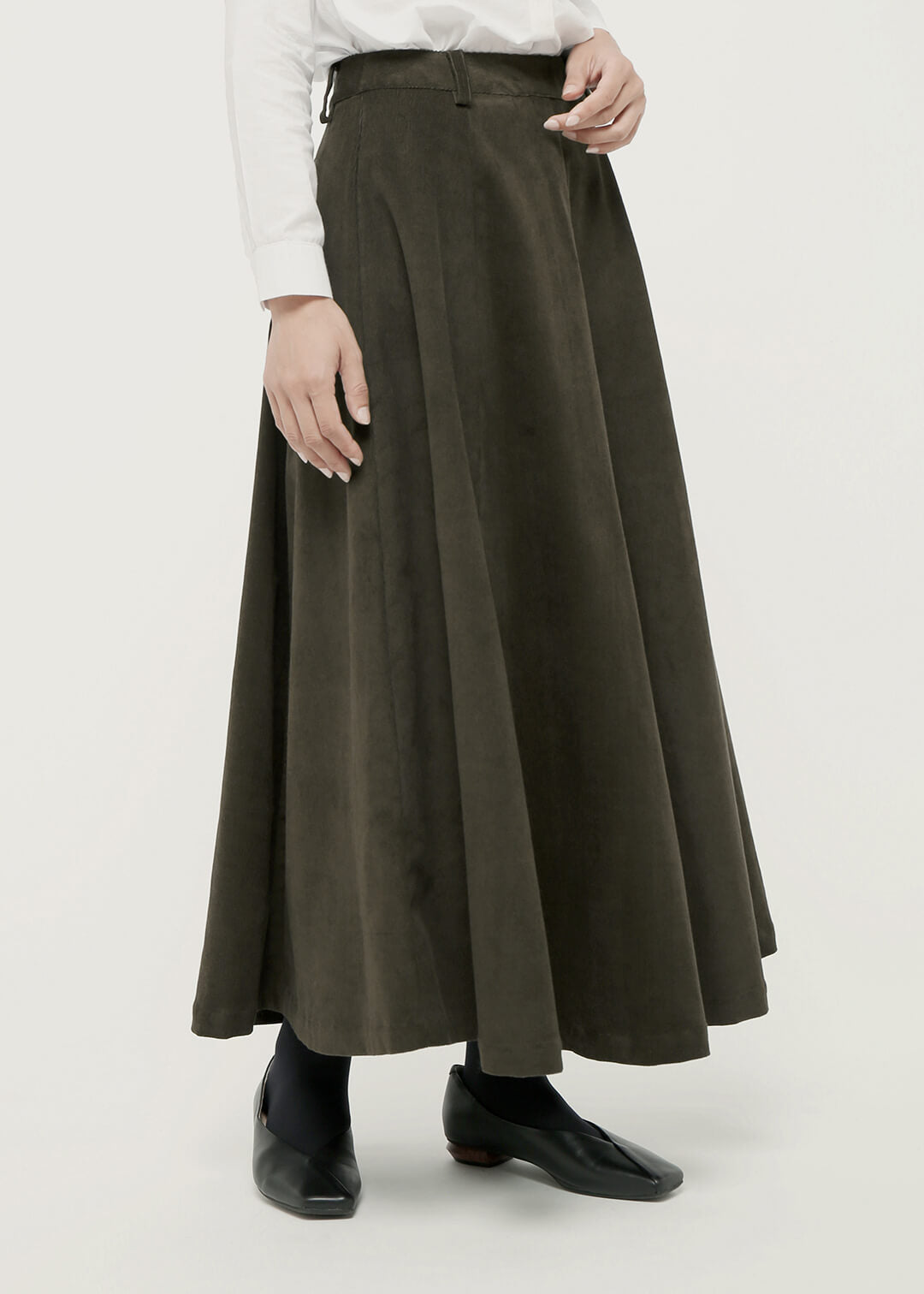 Corduroy Semi Circular Skirt