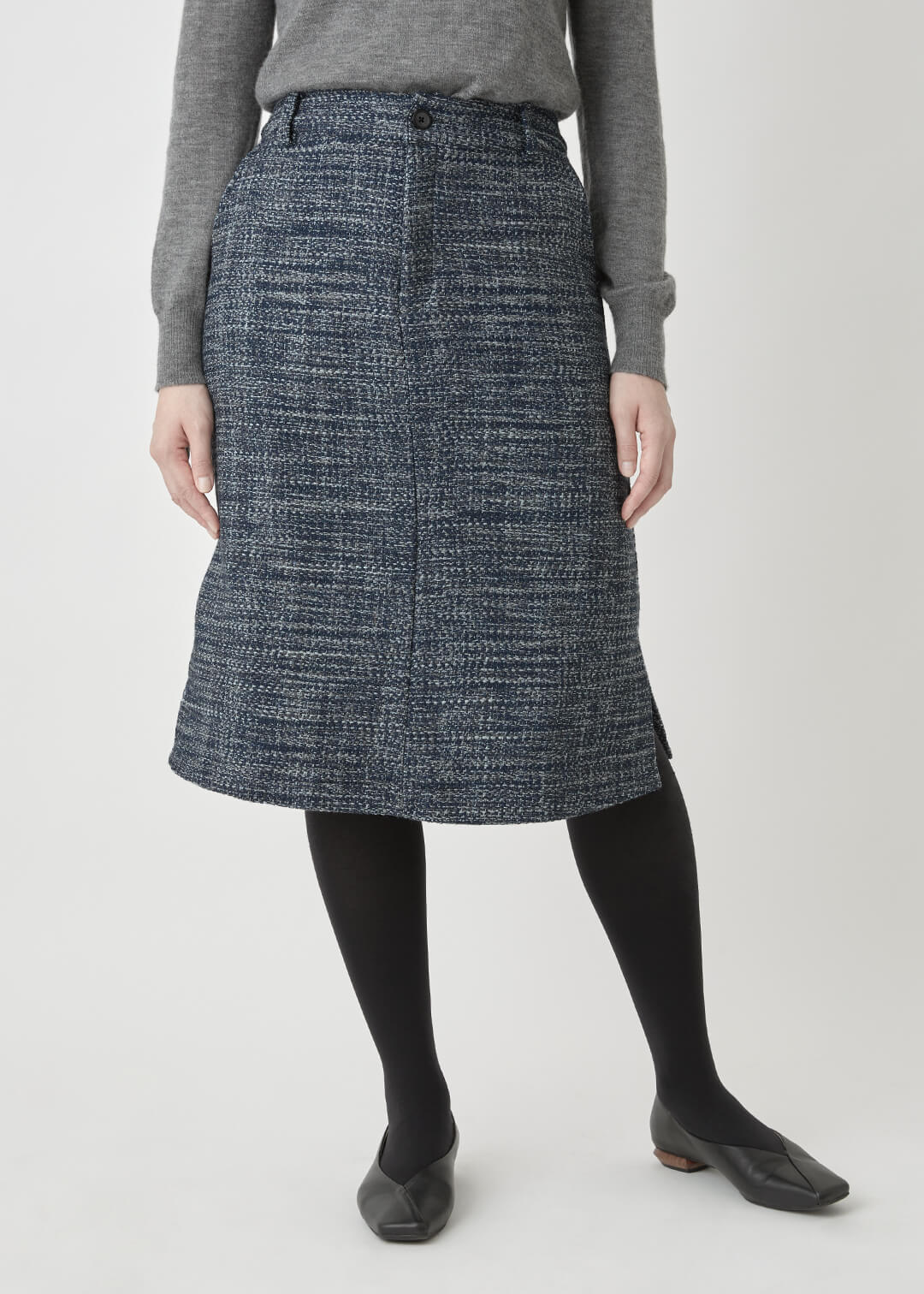 8 pedal Wool Side Slit Skirt