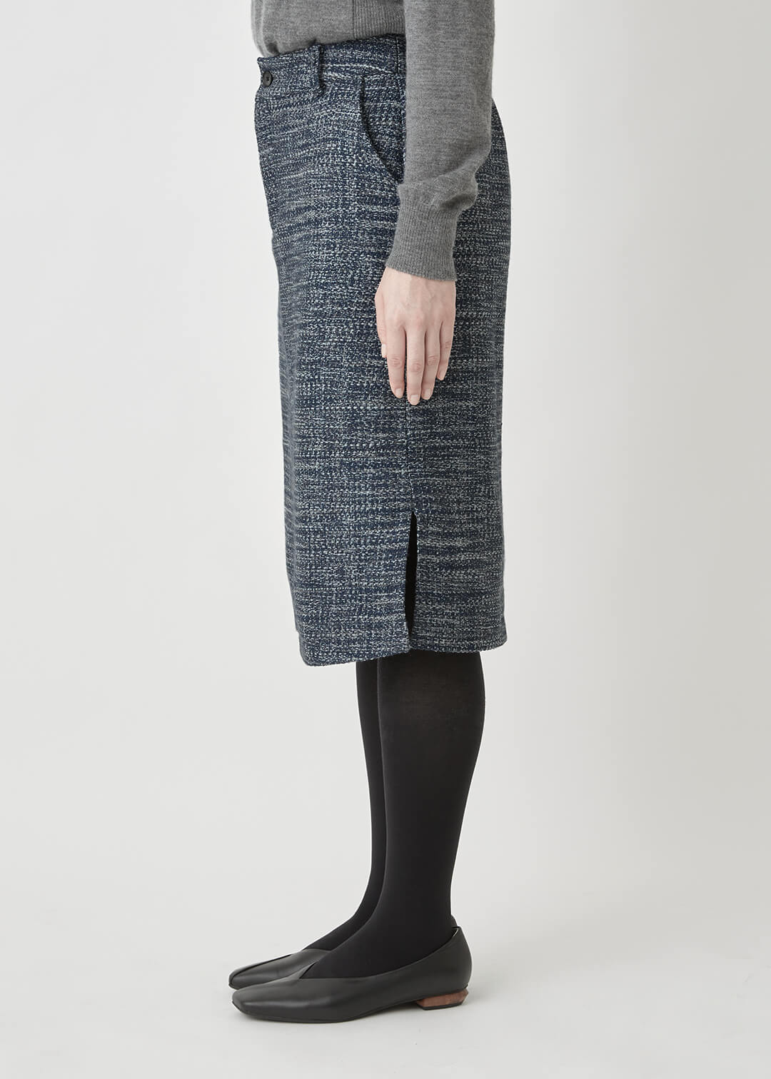 8 pedal Wool Side Slit Skirt