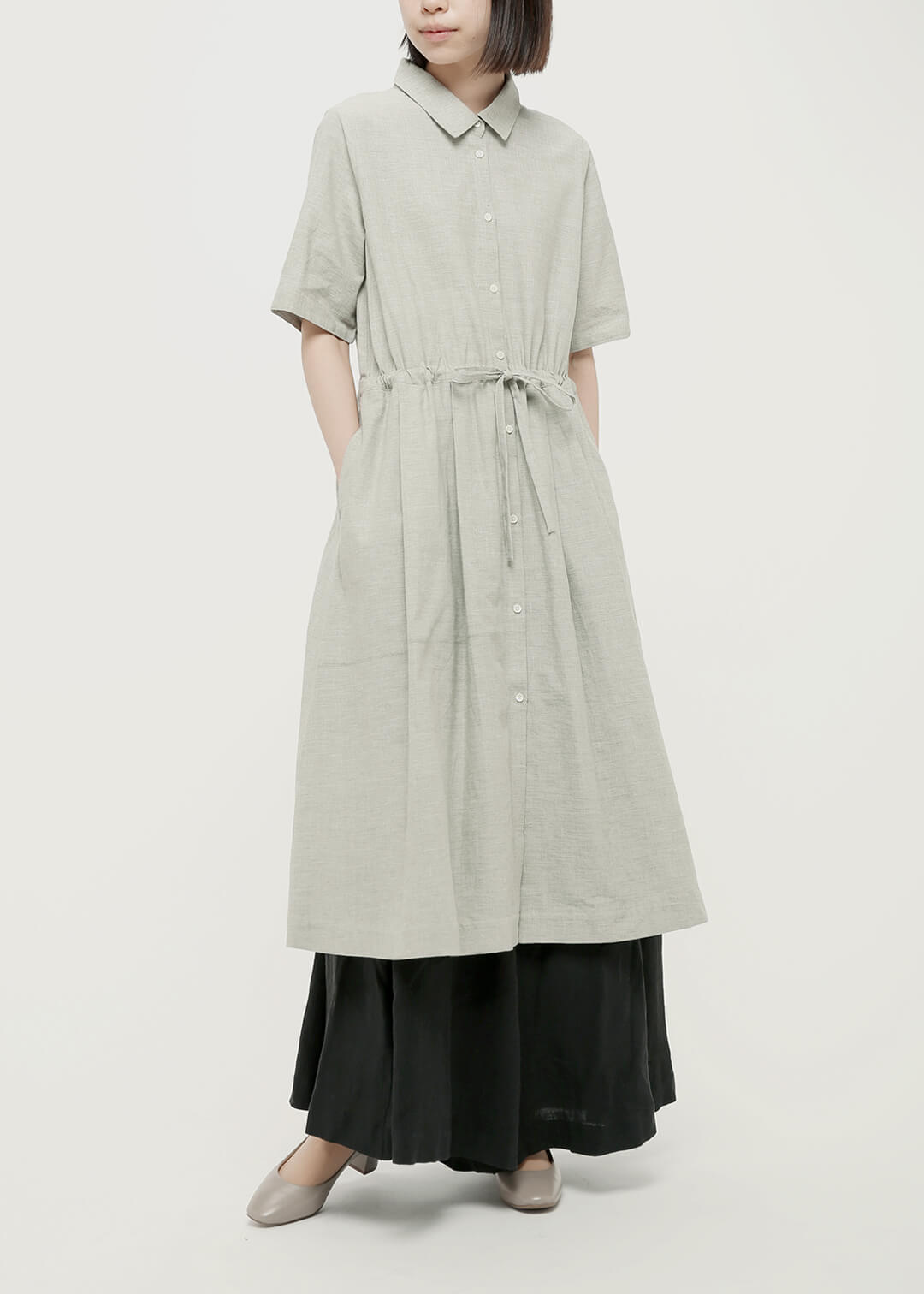 Summer Oxford Half-SL Waist Mark OP – マザーハウス 公式サイト