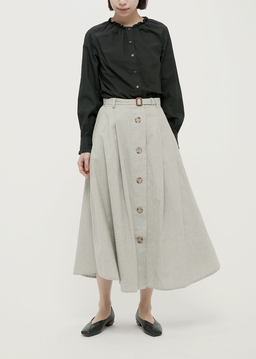 Summer Oxford Front Button Flare SK