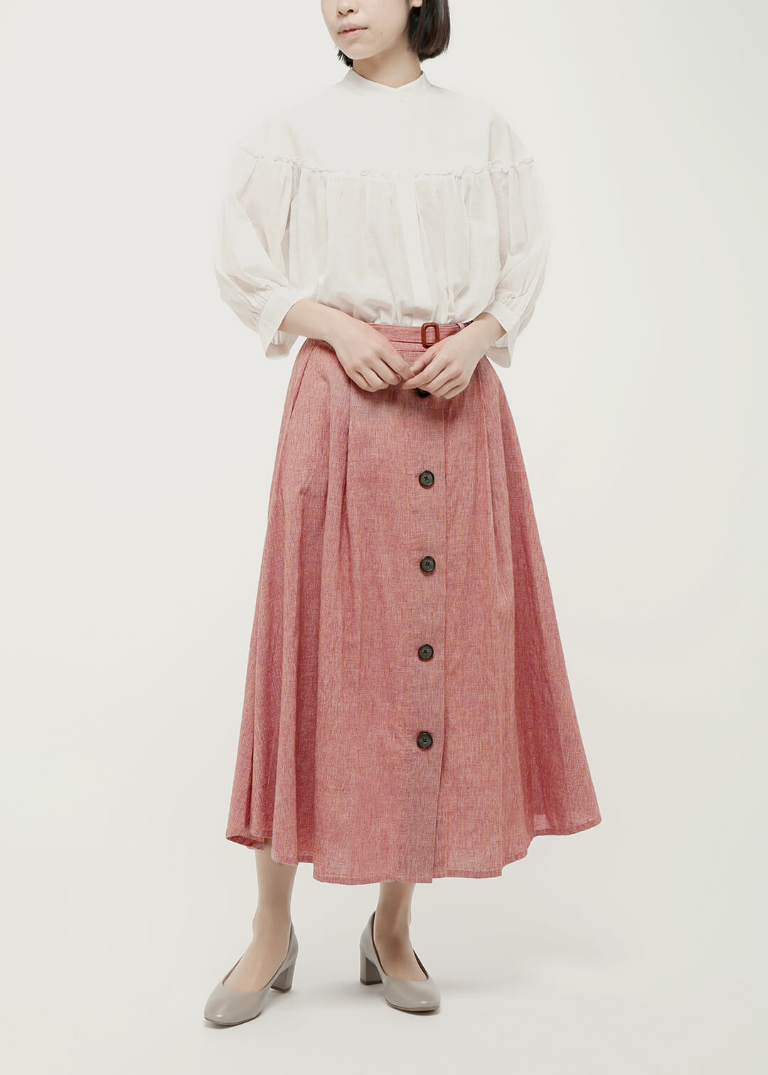 Summer Oxford Front Button Flare SK