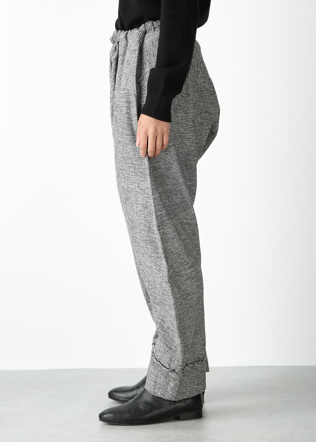 Yuragi Relax Pants Oxford Khadi