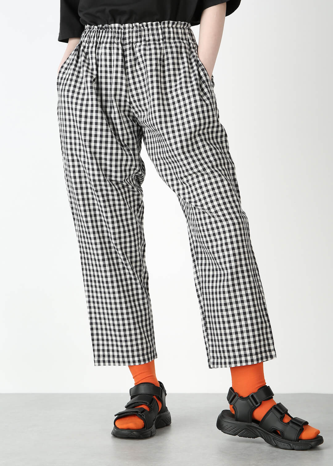Kaname Relax Pants Gingham