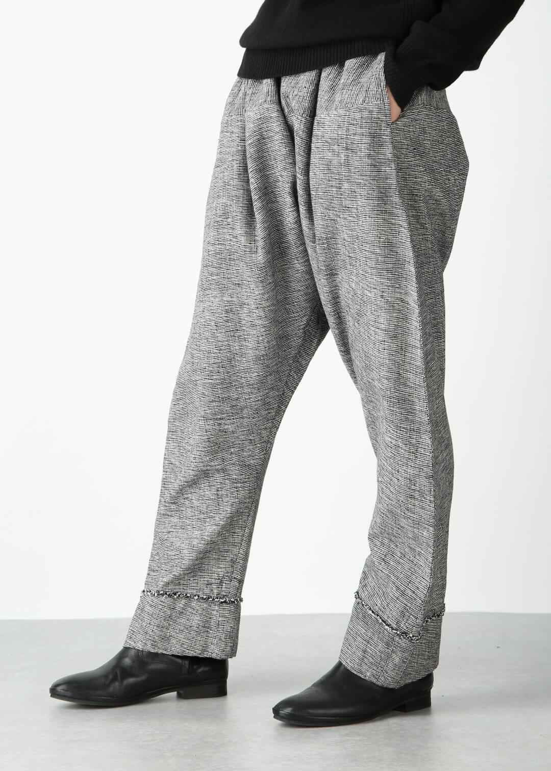 Yuragi Relax Pants Oxford Khadi