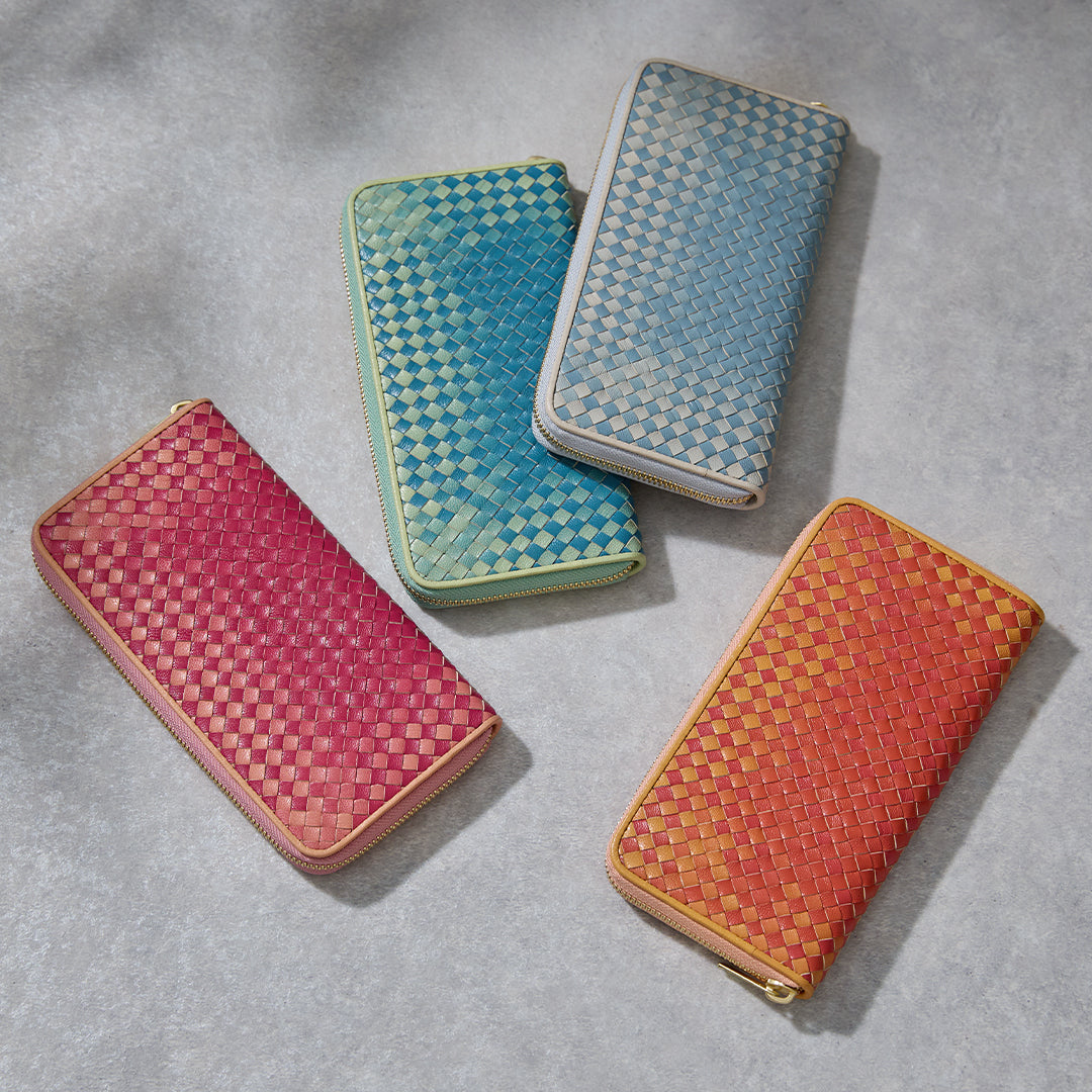 Irodori Mesh Round Long Wallet