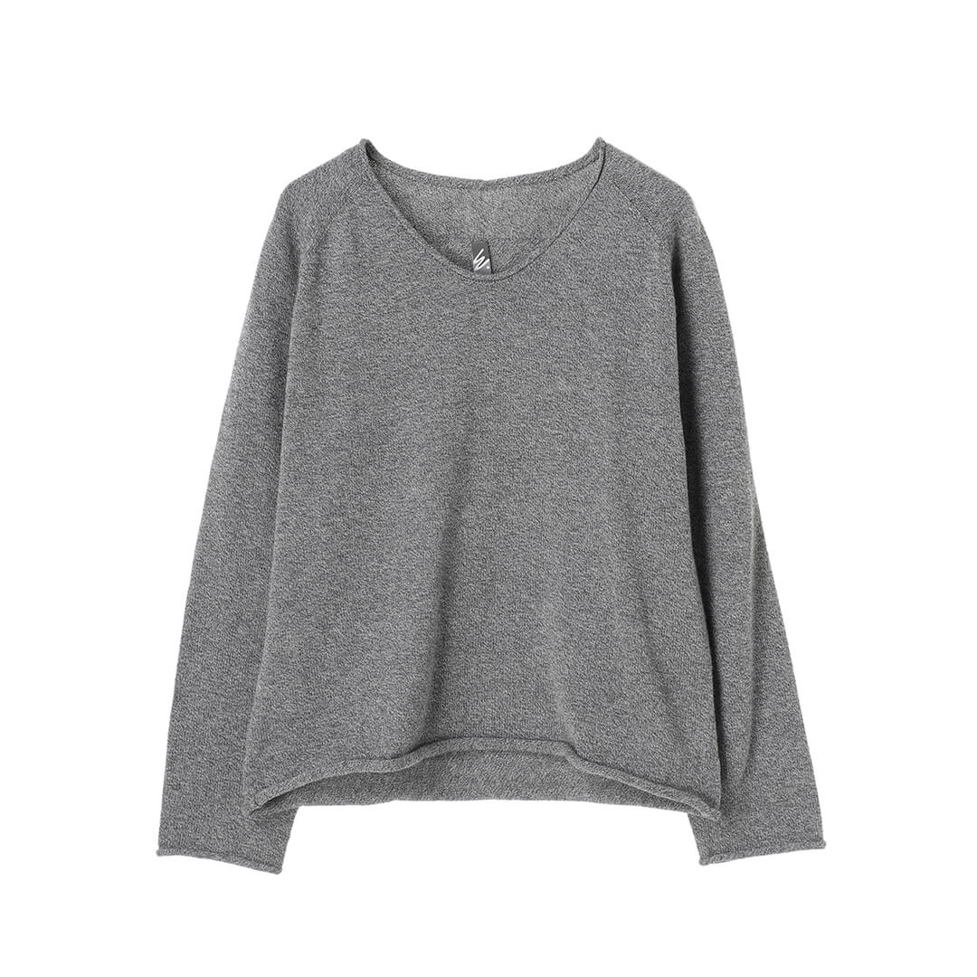 7gg Cotton Rolled V-neck Sweater