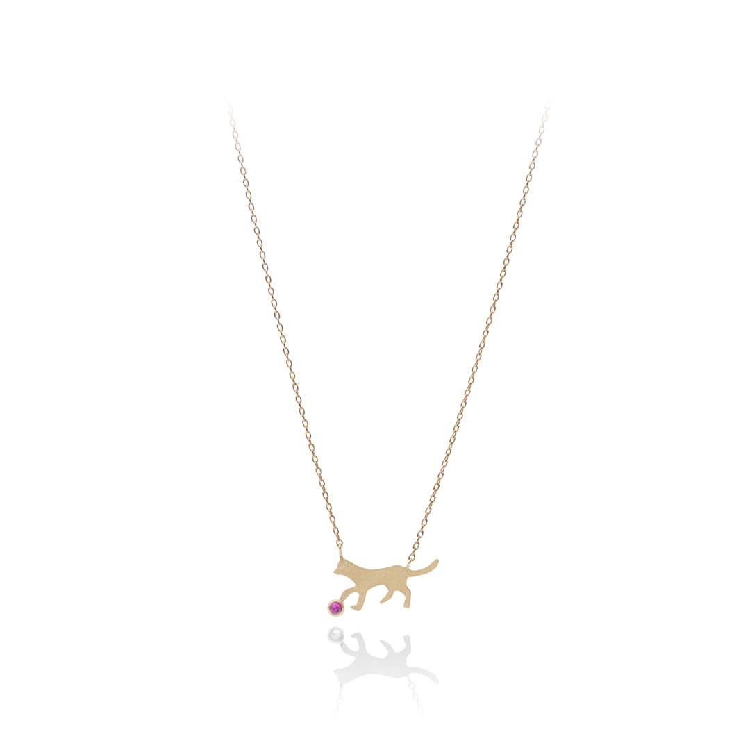 With heart(cat) necklace