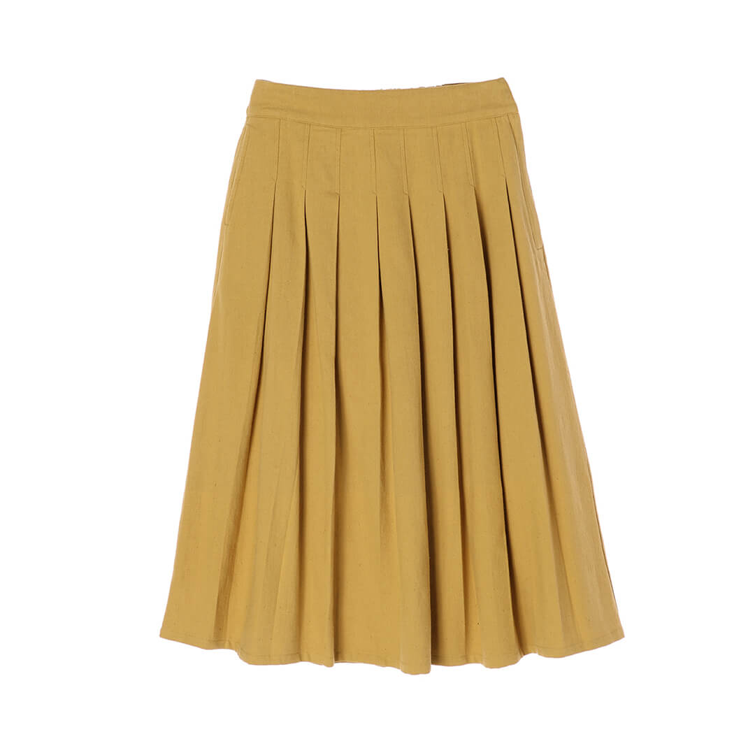 56dt twill Khadi Pleats Skirt – マザーハウス 公式サイト