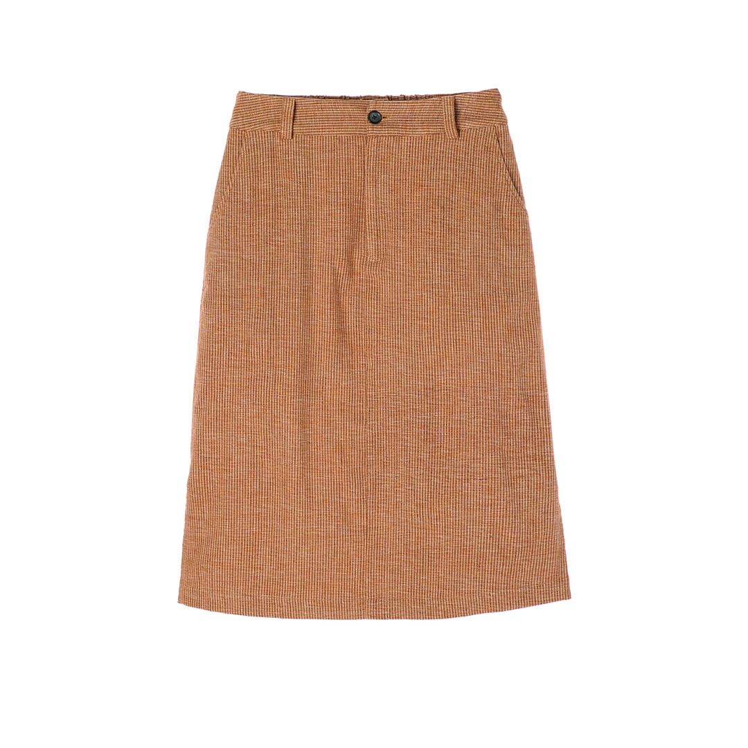 Oxford Khadi Side Slit Skirt