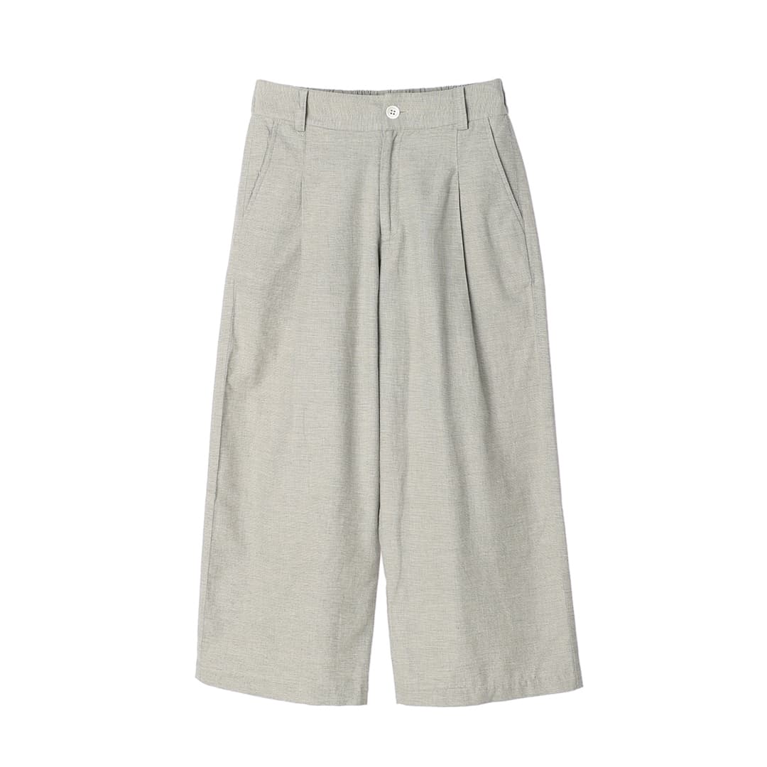 Summer Oxford Wide Cropped Pants