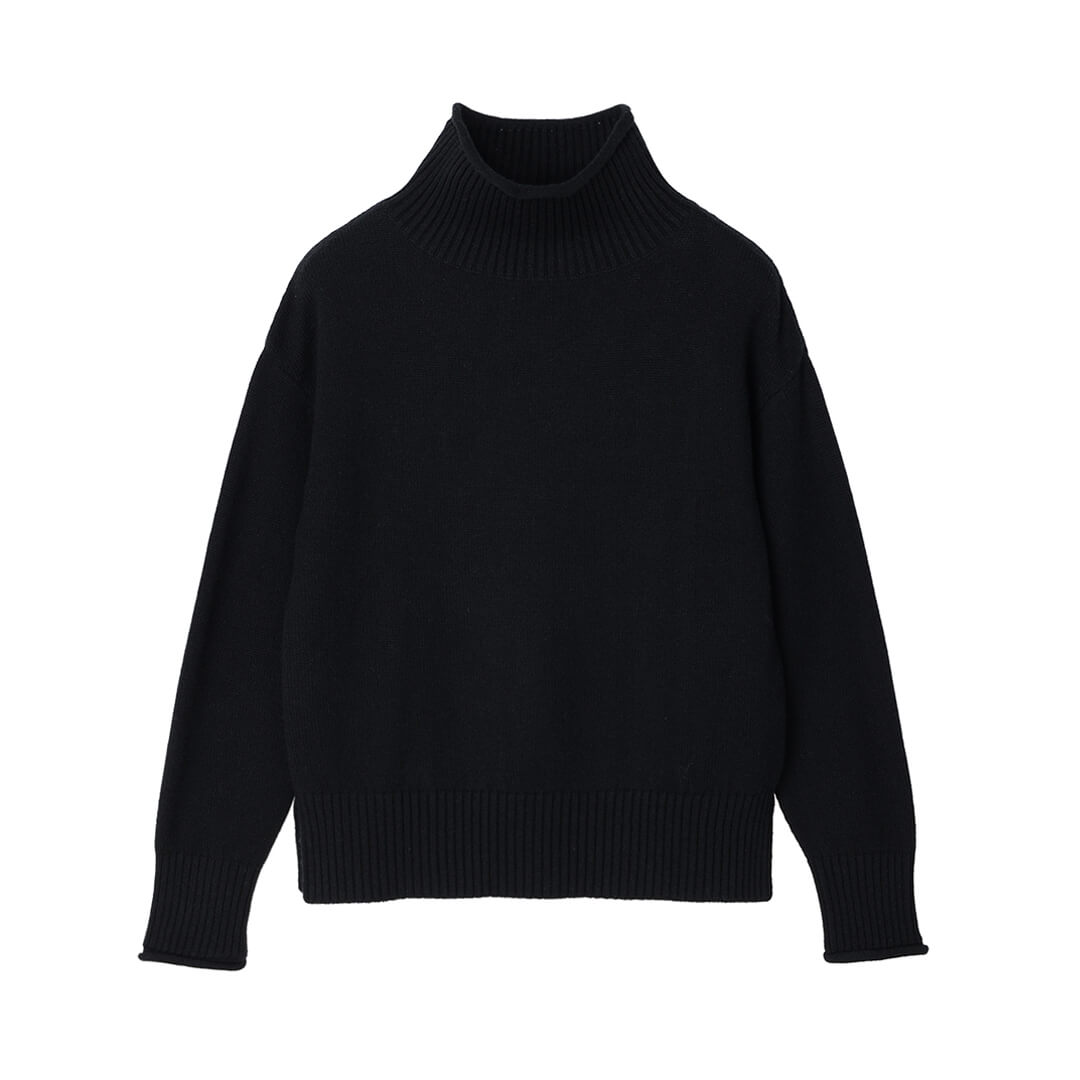 7gg Fine Wool Rolled Collar Sweater