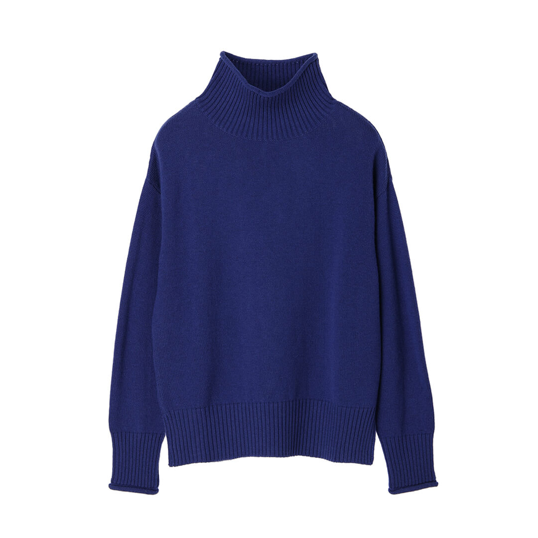 7gg Fine Wool Rolled Collar Sweater