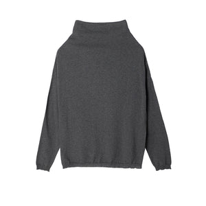 サラリ ハイ ネック ニット 14ゲージ コットン